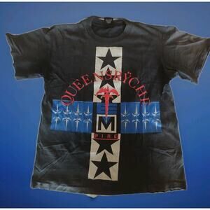 Queensryche Band Heavy Metal Vintage Tshirt XL Black No Rips Or Stains